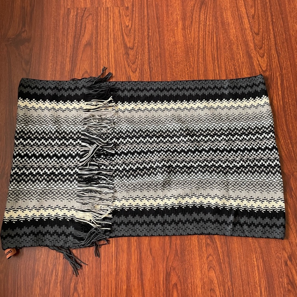 Missoni Italian Scarf Navy Blue Tonal men’s scarf original price $227 OBO
